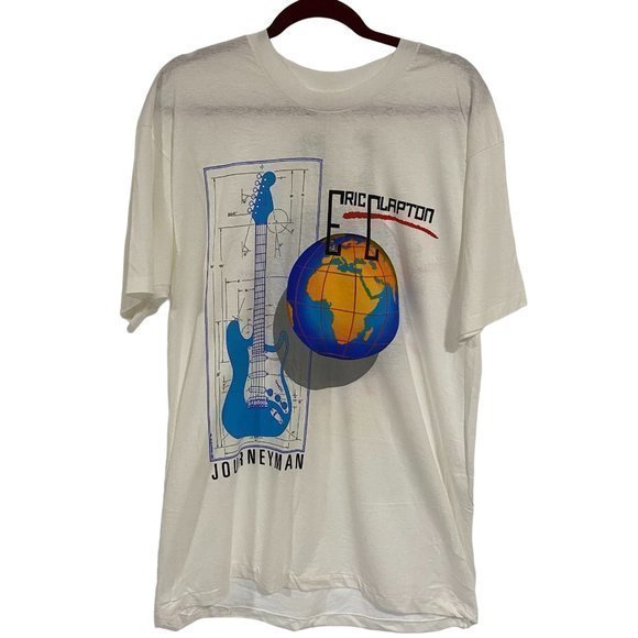 Eric Clapton Journeyman World Tour 1990 Vintage‎ Concert T-Shirt XL